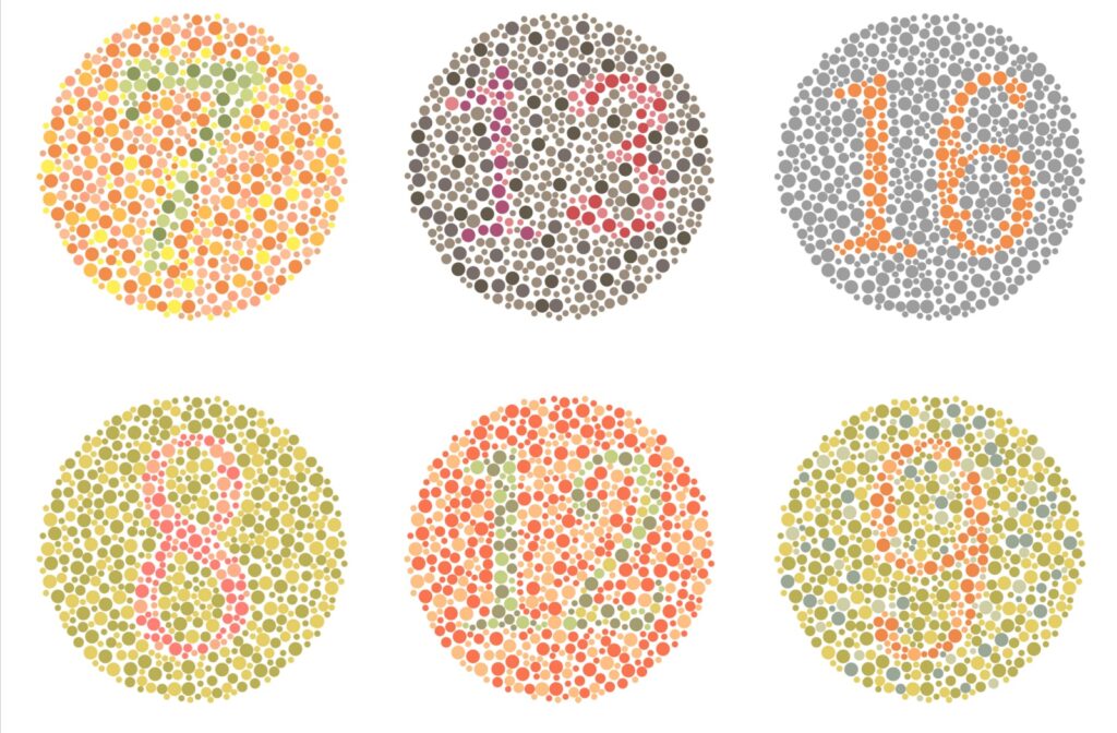 Ishihara Test for color blindness.