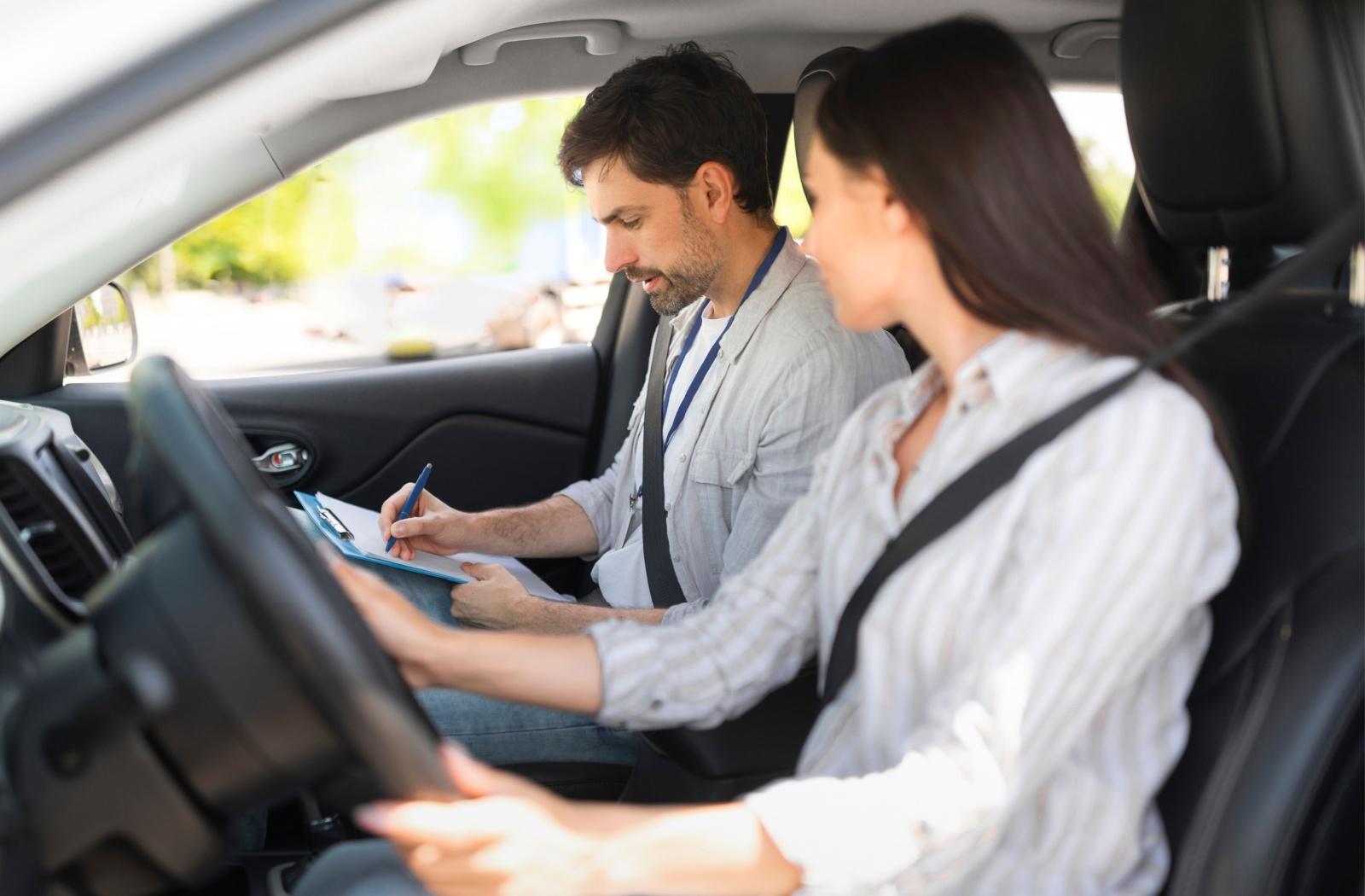 A person with color blindness completing a road safety test.
